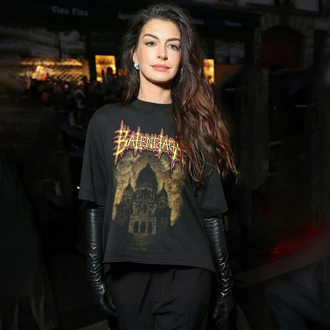 balenciaga metal logo print t-shirt